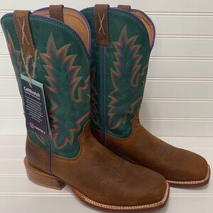 Twisted X 11" Tech X  Turquoise Brown Leather Cowboy Boots Womens Size 7.5 B